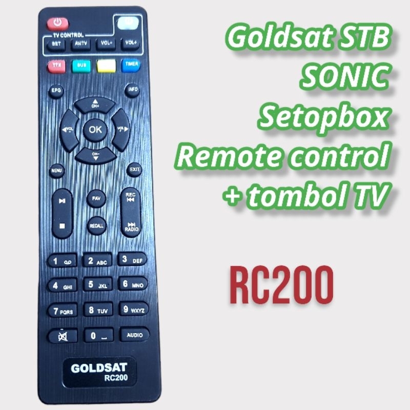 Remot Goldsat dvb t2 revo sonic remote kontrol Original stb setopbox