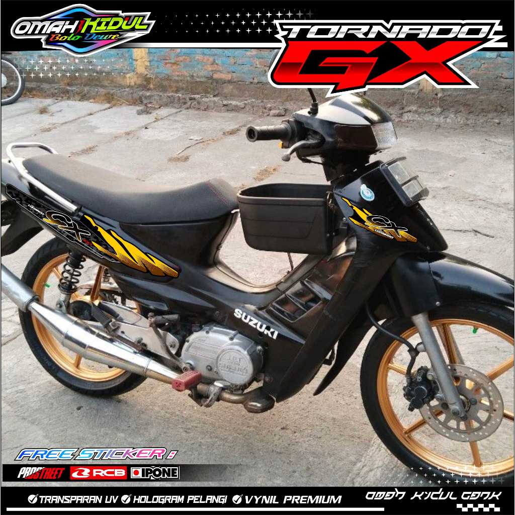 STRIPING VARIASI SUZUKI TORNADO GX / STICKERS LIST MOTOR TORNADO GX