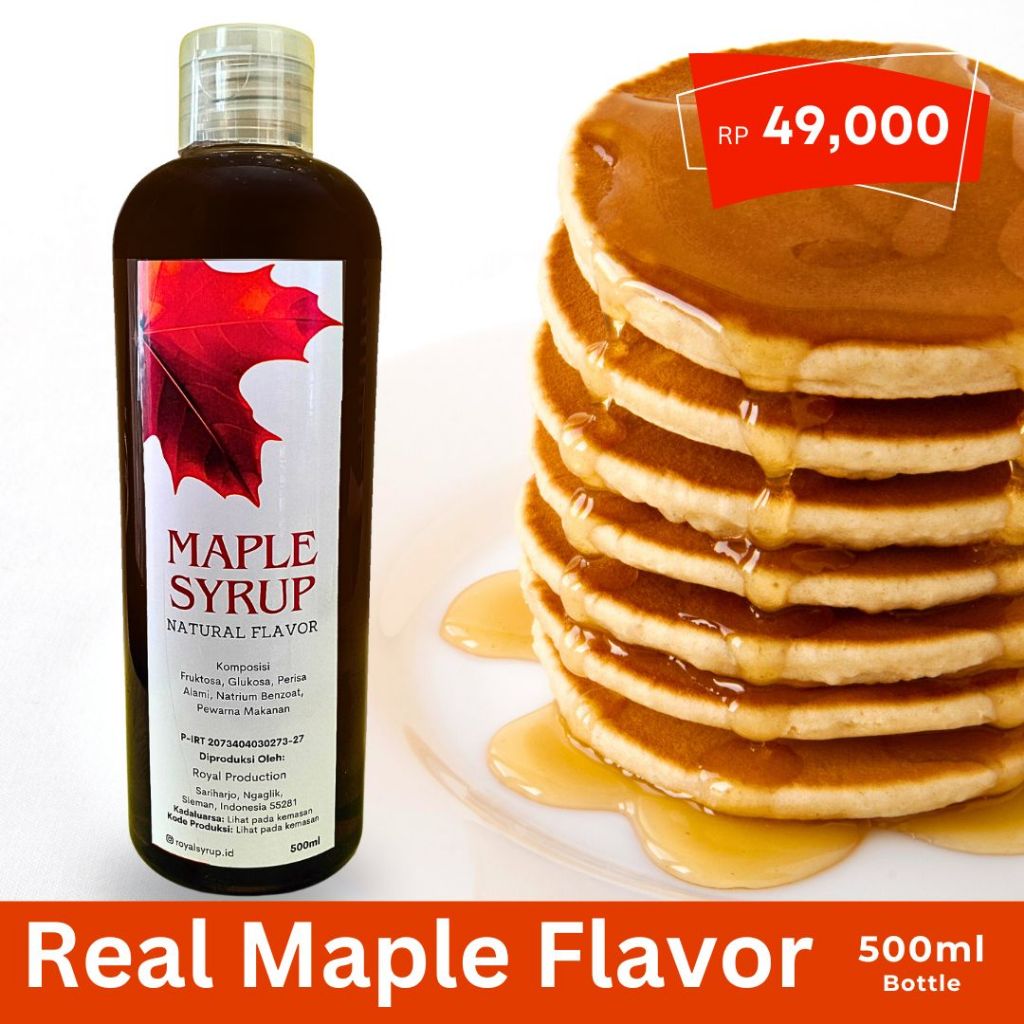 

Maple Pancake Syrup made with Real Maple Flavoring - 500ml.