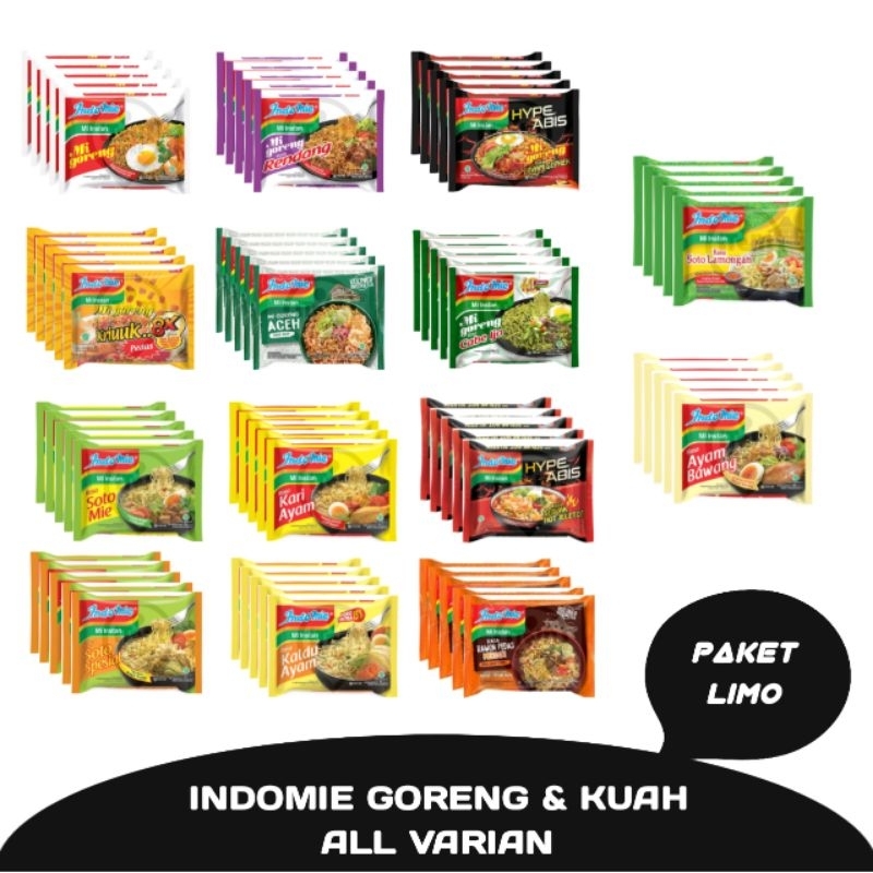 

PAKET LIMO (5pcs) INDOMIE ALL VARIAN