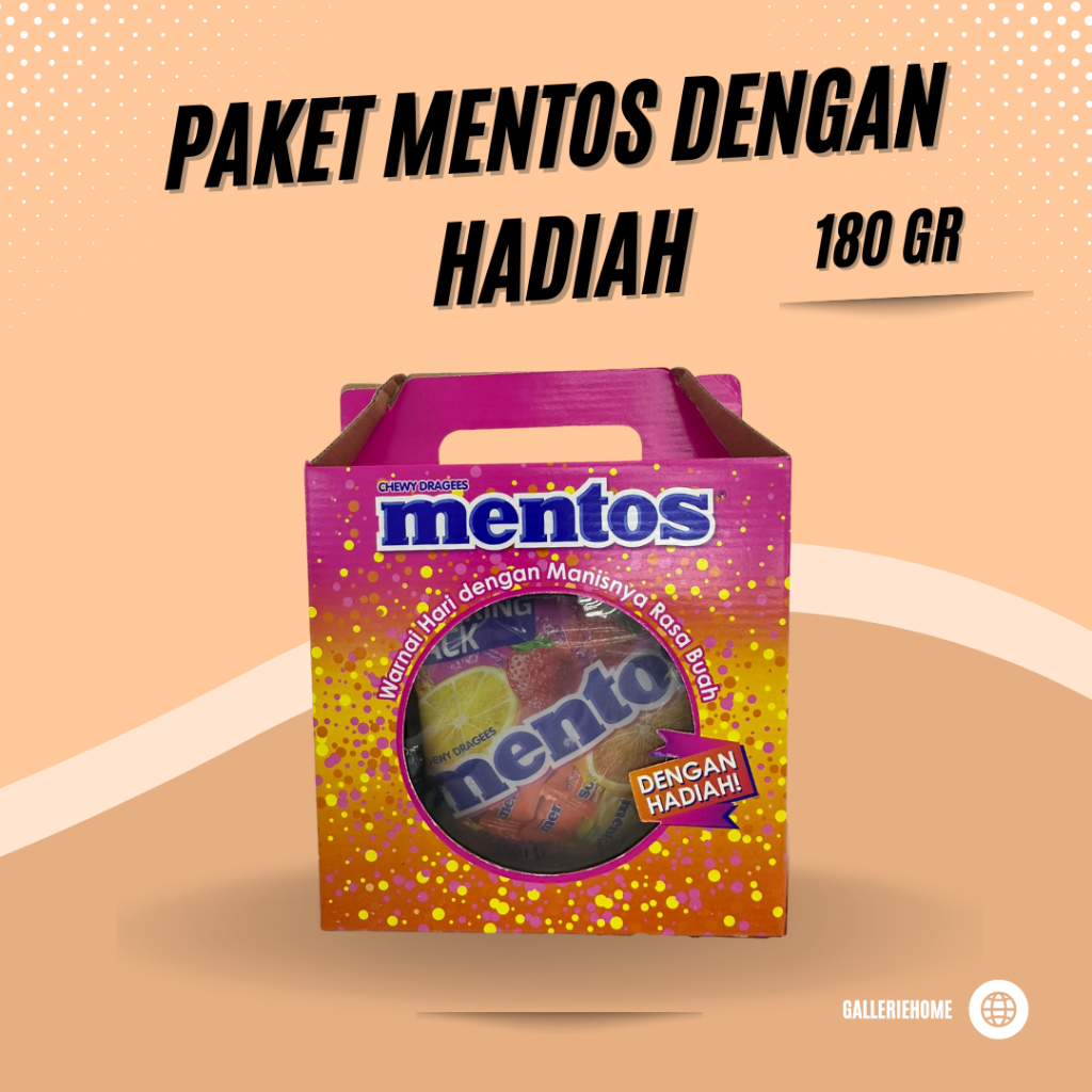 

Mentos Permen Chewy Dragees PAKET HEMAT / PAKET LEBARAN dengan Hadiah - 180 gr