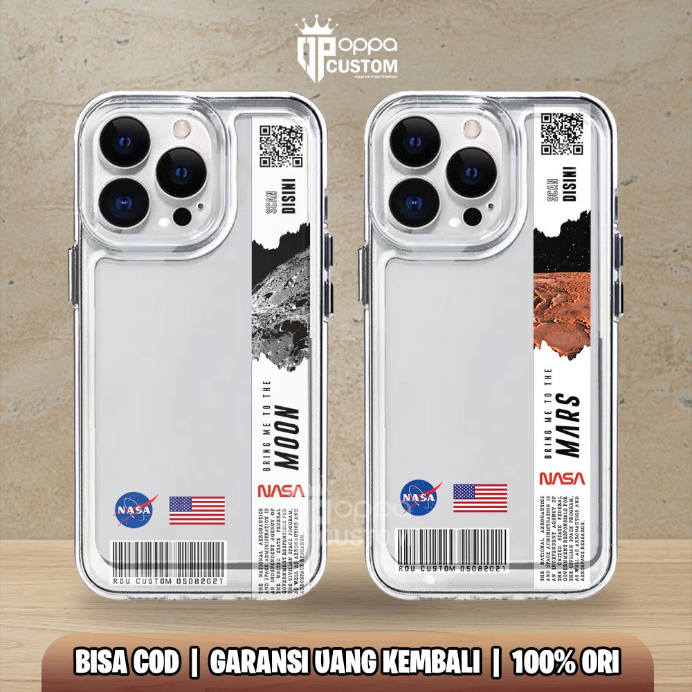 CLEAR CASE NASA SAMSUNG M10 M11 M23 M30 M31 M51 OPPA CUSTOM Casing Aesthetic Kesing Hp Clear Case SA