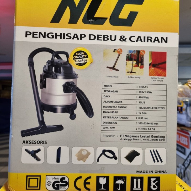 VACUM CLEANER NLG ECO15 VACCUM NLG MESIN PENGHISAP DEBU NLG ECO 15