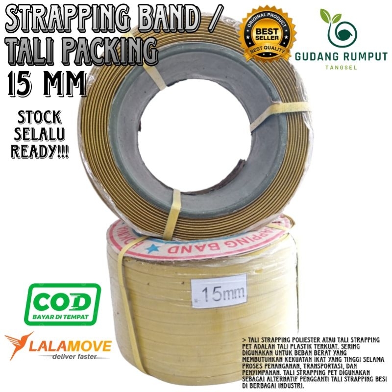 

Tali Strapping Band Warna 15 MM Tali Packing WARNA KUNING