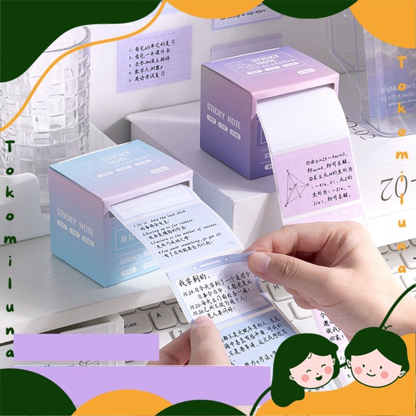 

Pull out sticky sticker aesthetic toilet paper roll sticker memo notes cute stiker unik HB1654