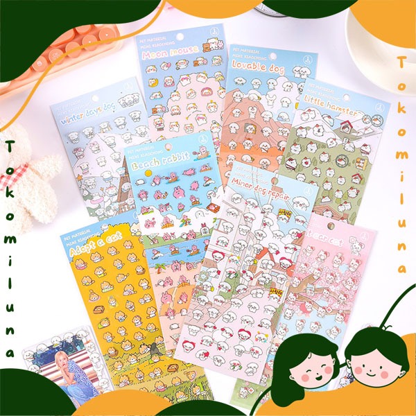 

Sticker mini xiaochong cute deco stiker lucu diy jurnal scrapbook HB1656