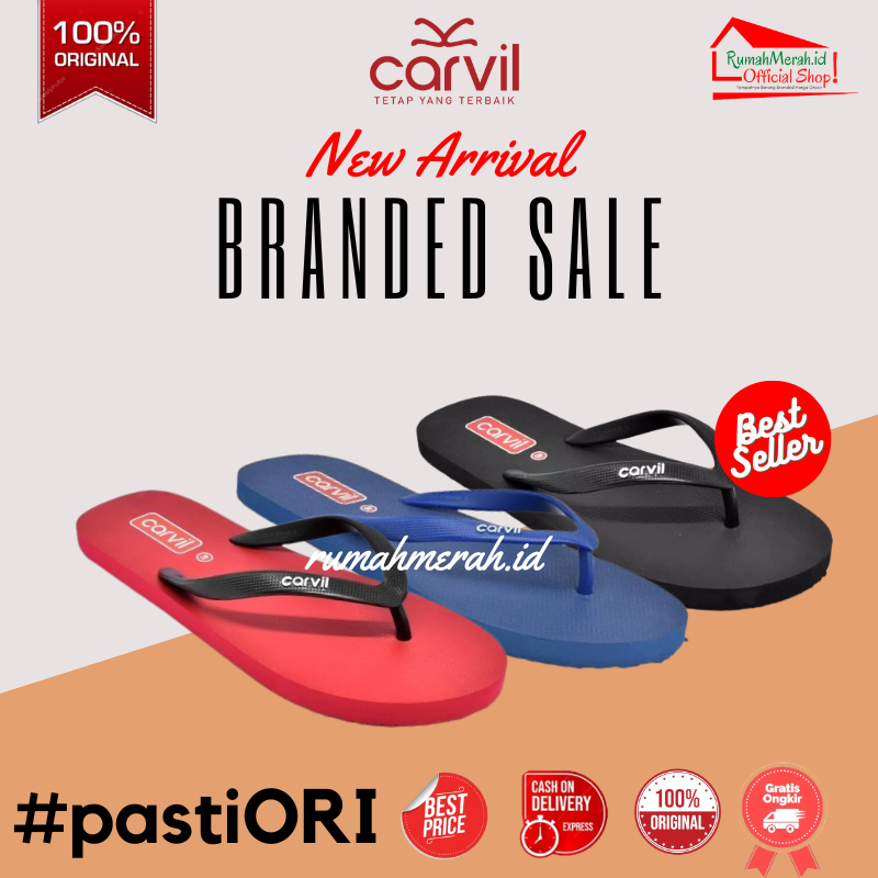 Carvil Sandal Jepit Pria VIRGO-M Flip Flop Karet | Original Carvil