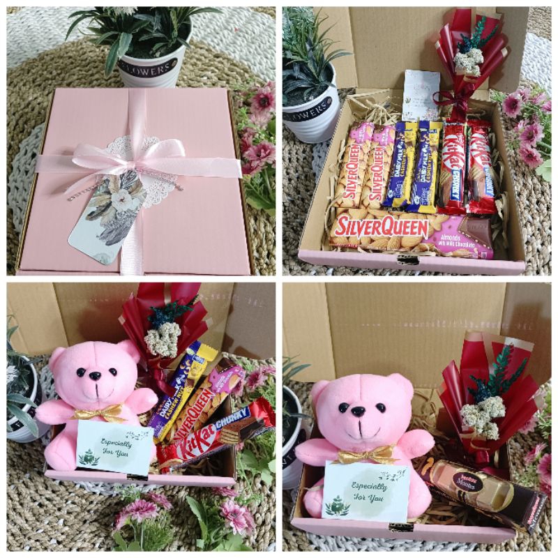 

Hadiah Kado Valentine Boneka bear / Gift box Hampers Kado Ulang Tahun Velentine Hadiah Wisuda