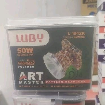 Senter kepala Luby L1912k L 1912K 50watt 50W cahaya kuning