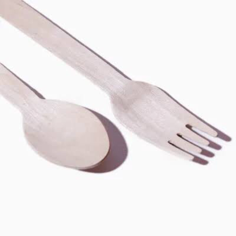 Sendok Kayu Set / Sendok + Garpu + Tusuk Gigi Hygiene