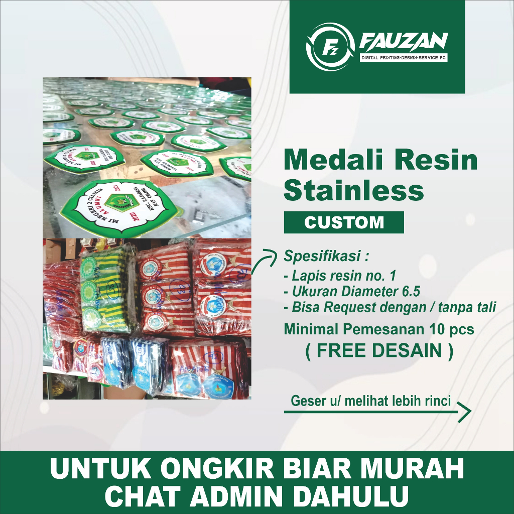 medali resin stainles custom wisuda  Resin Arkrilik untuk TK SD SMP SMA Stainless Anti Karat , medal