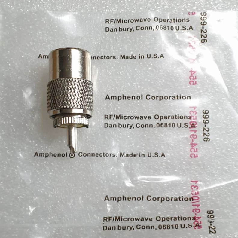 Konektor RG58 Amphenol PL259 untuk Kabel Antena RG58 PL Male RG 58 ART I4J5