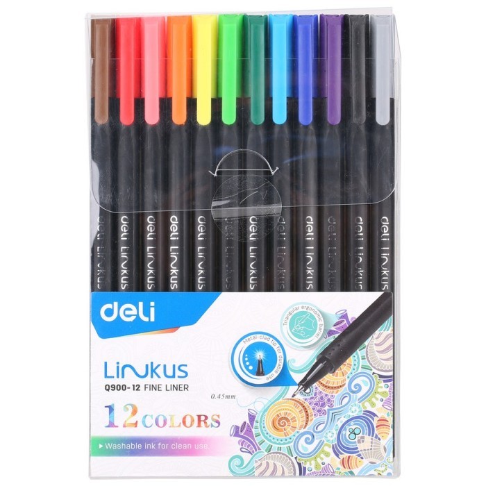 

FINE LINER 12 WARNA DELI Q900-12