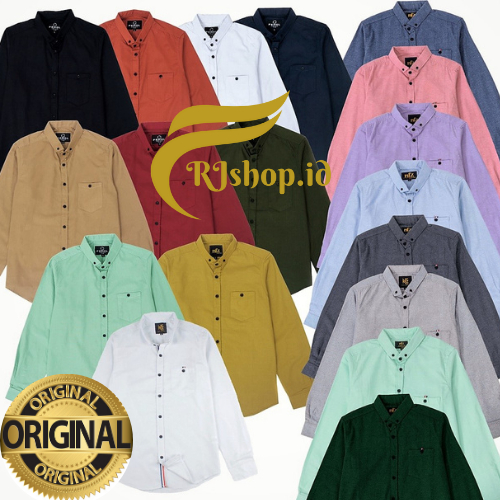 Kemeja Lengan Panjang basic polos slimfit casual distro kemeja unisex pria terbaru kualitas premium 