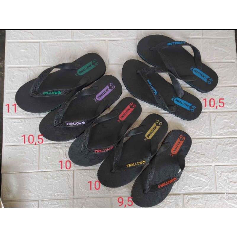 ECER PEARL SWALLOW HITAM / PEARL SWALLOW SANDAL JEPIT SWALLOW