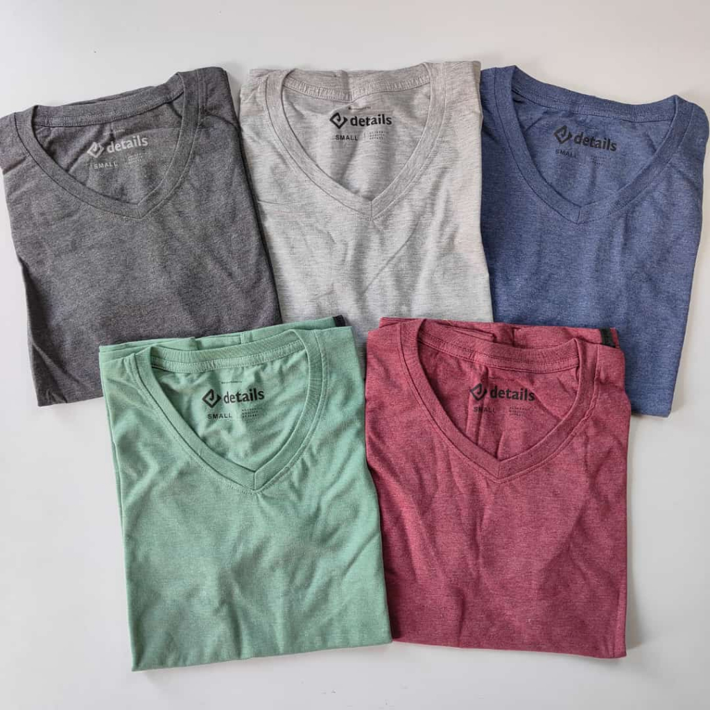 Kaos Details V Neck Polos Unisex