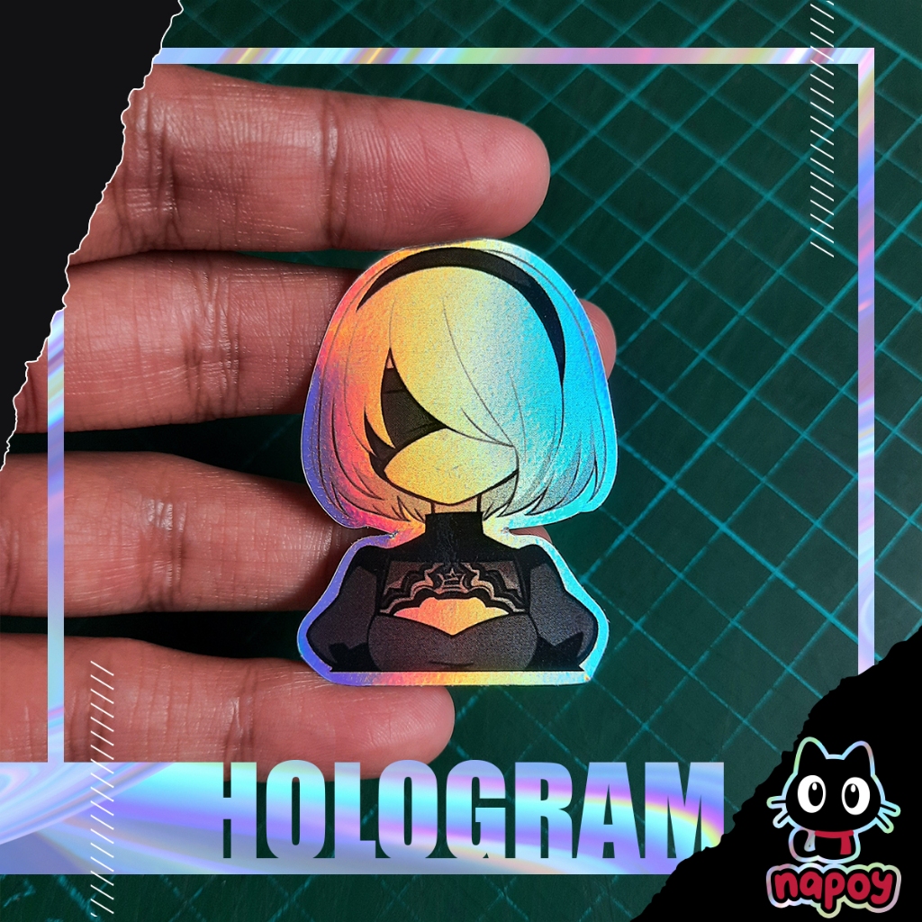 

Stiker Hologram Game NieR Automata YoRHa 2B