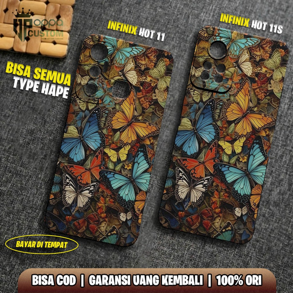 CASE INFINIX HOT 11 11S - CASING HOT 11 11S  - Motif  [ KUPU-KUPU  ] Case Hp Infinix hot 11 - Infini