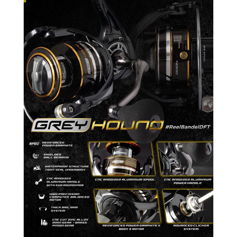 REEL SPINNING DAIDO GREY HOUND 3000 6000