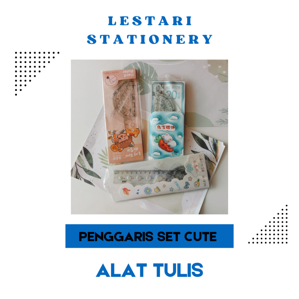 

penggaris set fancy lucu