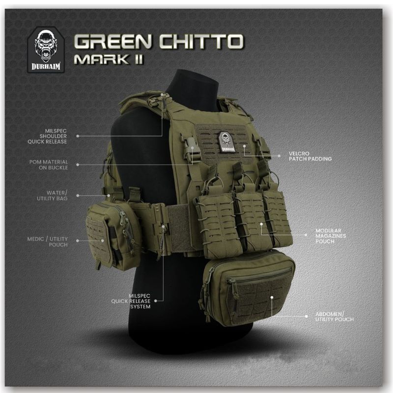 PATAS - BODY VEST GREEN CHITTO MK2 DURHAIM