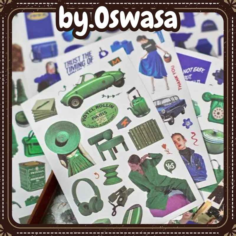

ECER (SATUAN) Sticker Journal Scrapbook A5 Gaya Retro Vintage Style
