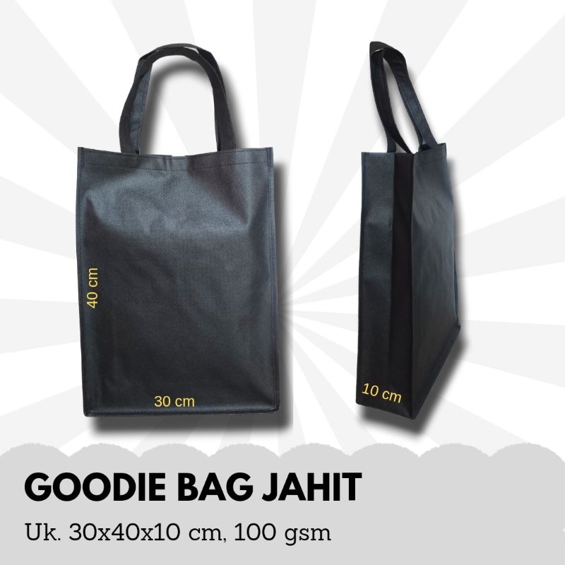 goodie bag jahit 100 gsm polos. uk. 30 x 40 x 10 cm