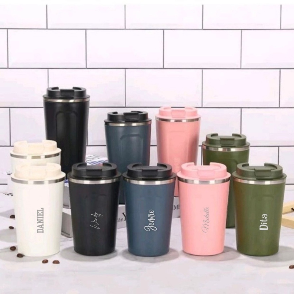 Tumbler coffee cup bisa ( Custom ) / tumbler travel coffee / botol minum coffee