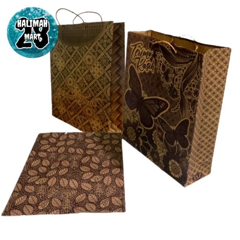 Paper Bag Coklat Motif Batik