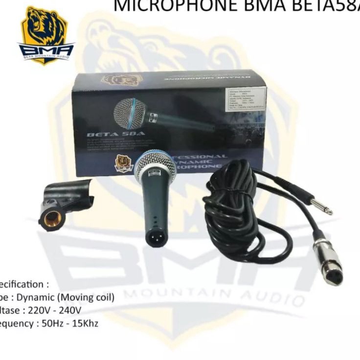 wa Mic Microphone kabel BMA Beta58A Beta 58A Beta58S Dynamic mik original asli j Special Edition