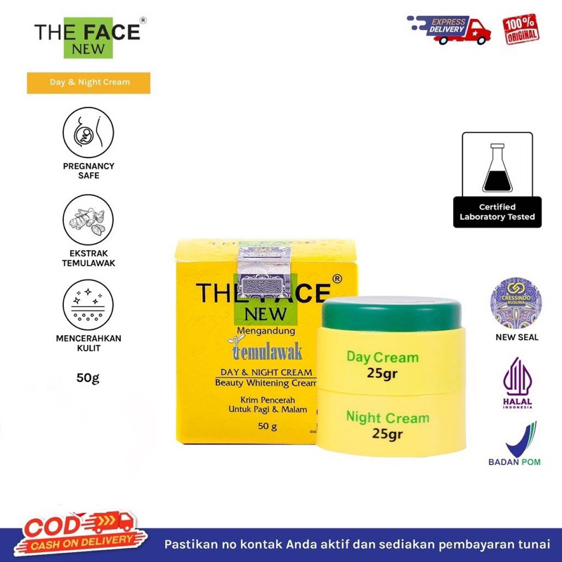 THE FACE CREAM SUSUN TEMULAWAK / KRIM SIANG & KRIM MALAM BPOM