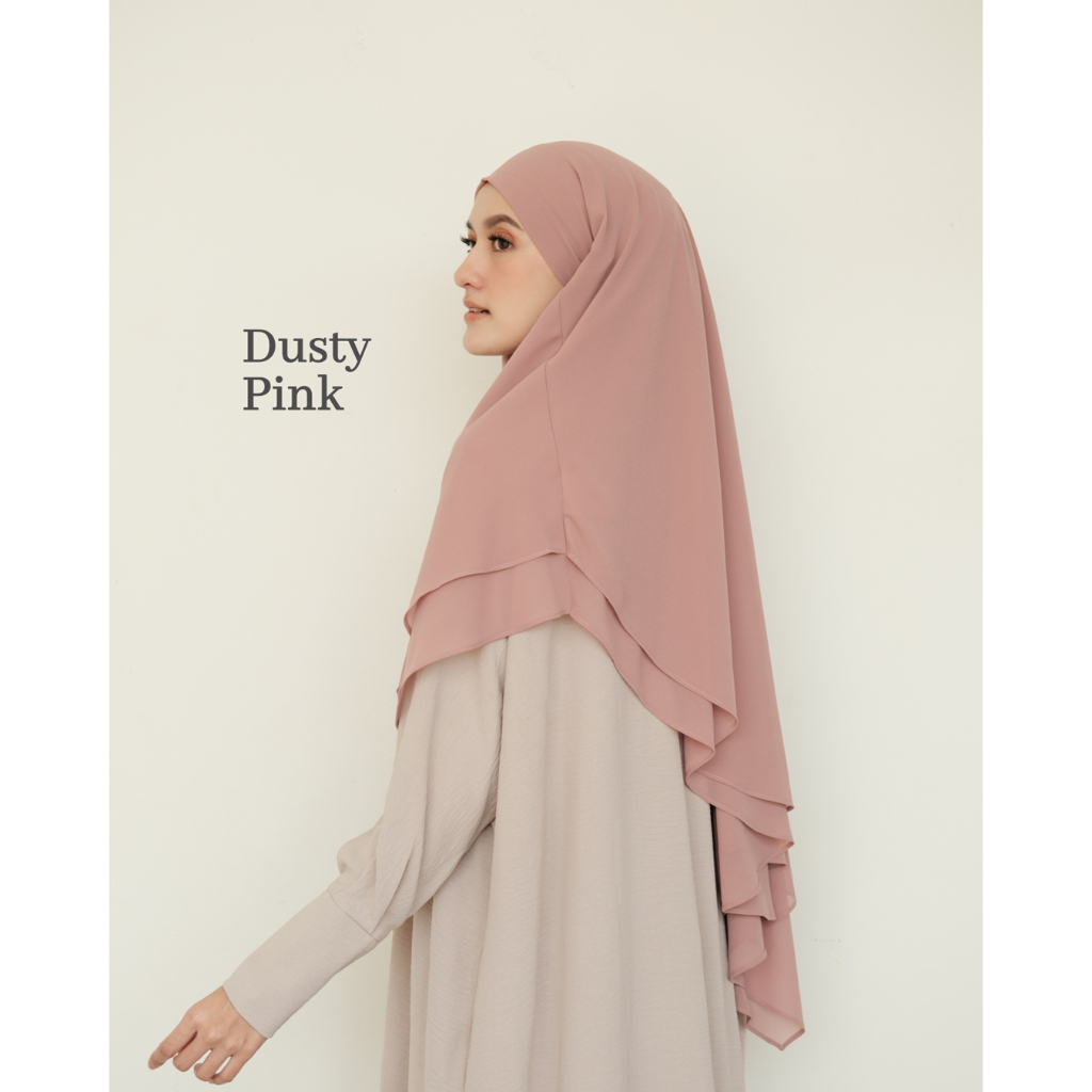 TERLARIS Jilbab Instan Hijab Syari Khimar Ceruti Babydoll Premium French Khimar Syar'i Siti Aisyah