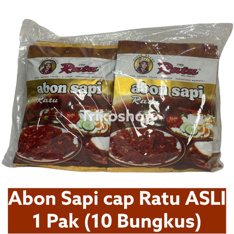 

FG2 Abon sapi cap Ratu ASLI 1 pc 1 Pak