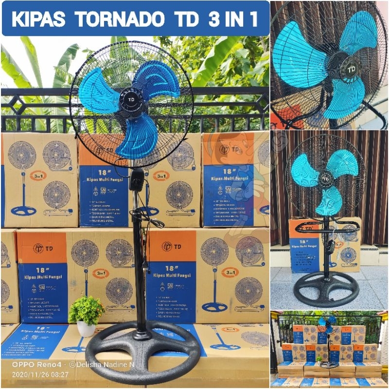 KIPAS ANGIN BESI TORNADO TD 3IN1 YAMAKAWA YAMAKAWA TD 18 INCH KIPAS BERDIRI DINDING DUDUK