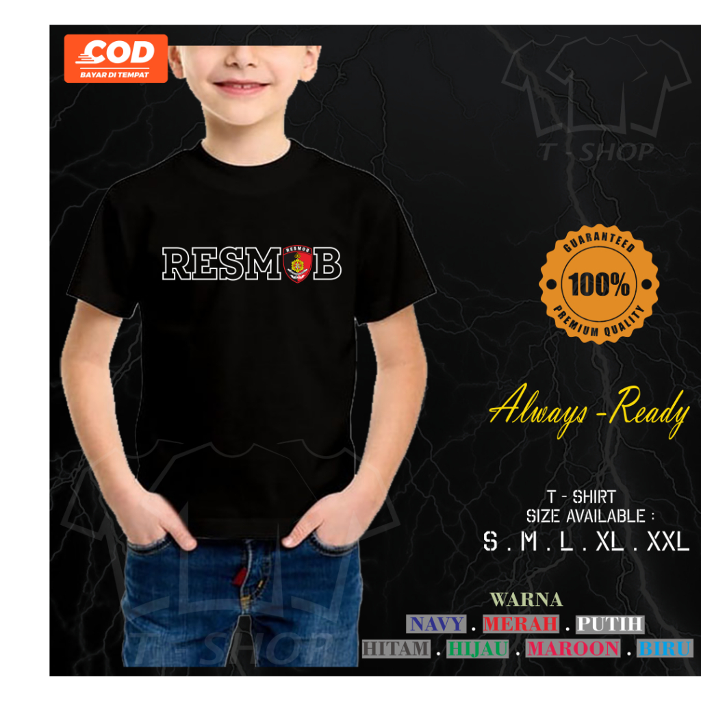 Baju Kaos ANAK RESMOB Polda Polisi Keren TERLARIS