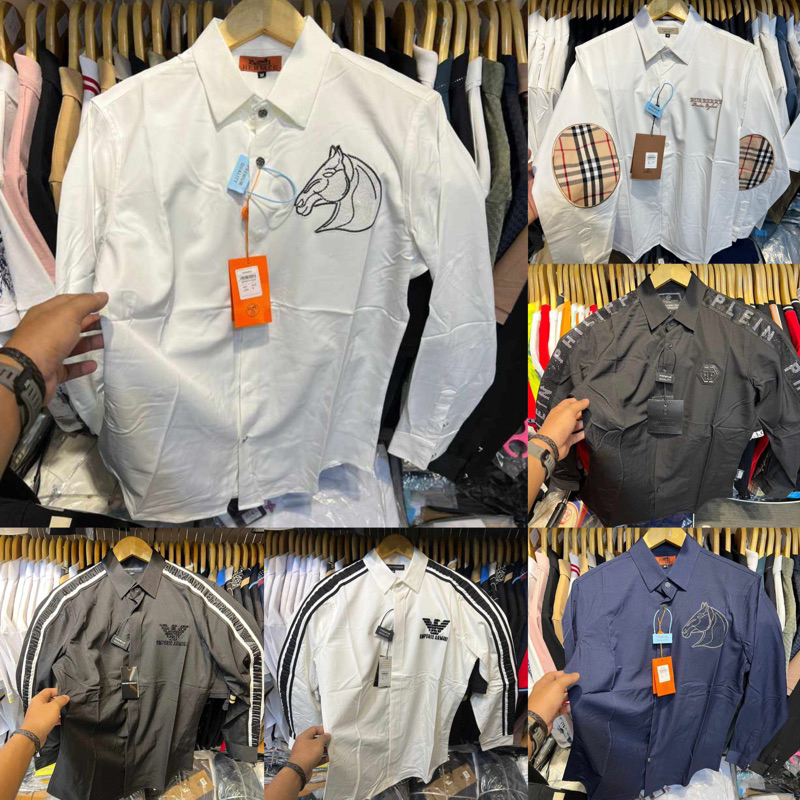 KEMEJA PANJANG IMPORT PRIA MIRROR QUALITY VVIP BRANDED ( kemeja import pria , kemeja pria branded , 