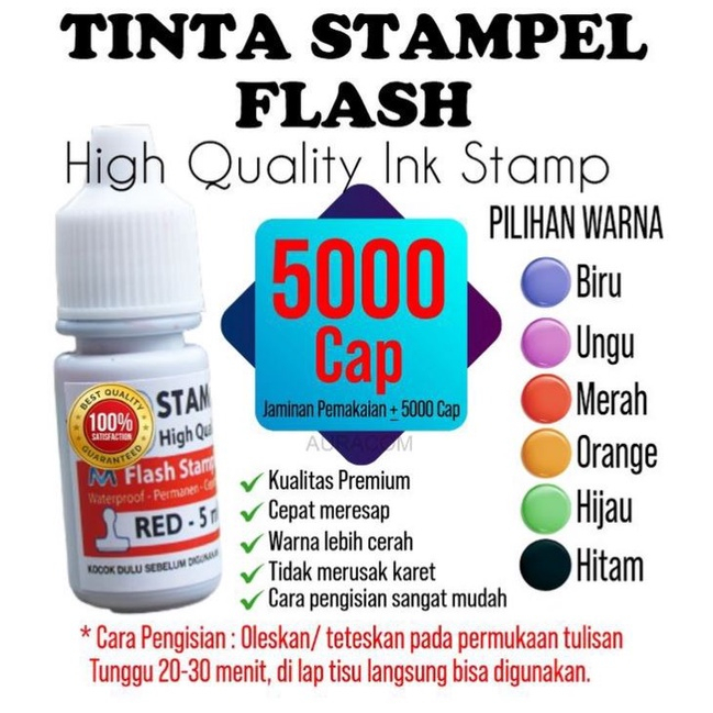 

✅COD, TINTA STEMPEL FLASH (+5000 Cap)