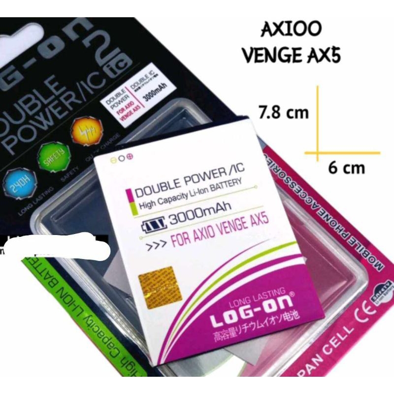 LOG - ON Axio Axioo AX5 Venge Baterai Double IC Protection