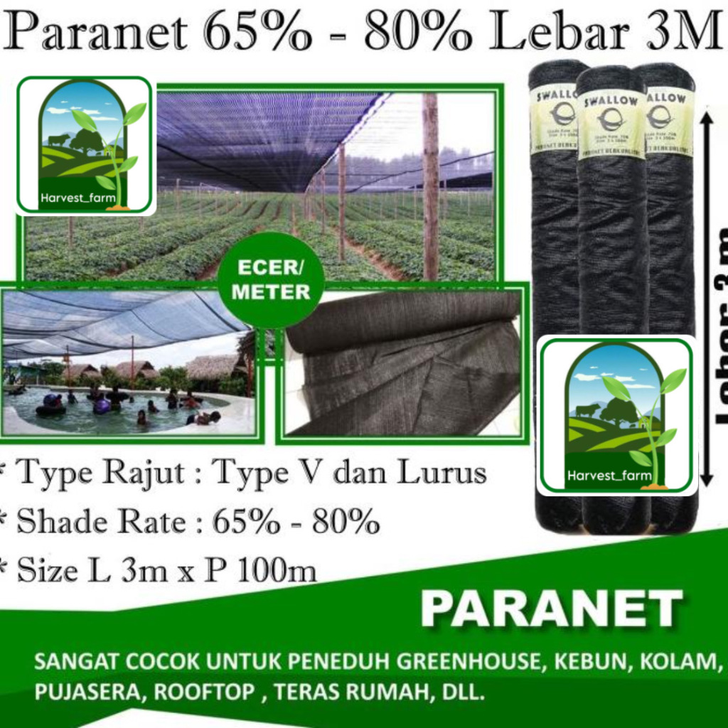 Jaring Paranet 75% - Jaring Paranet Ecer - Shading Net - Paranet 80%