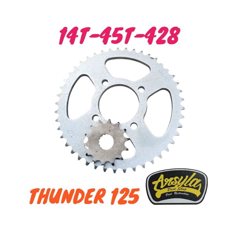 gear gir depan belakang set 14-45-428 Suzuki thunder 125