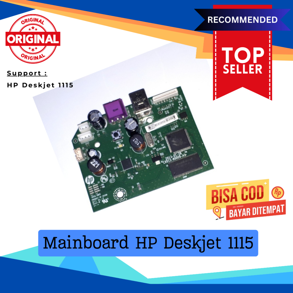 Mainboard HP Deskjet 1115 USB Logic Board Printer HP 1115 Original (Used)