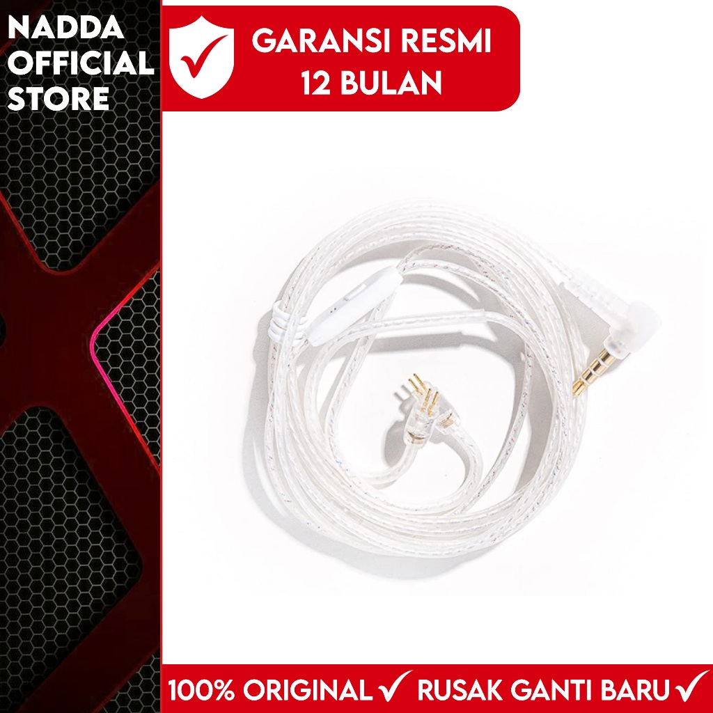 Jcally PJ2 Silver Cable with Mic Kabel KZ Zsn pro x edx  zs3 zst zst pro zst x kabel edx az09 kz zex