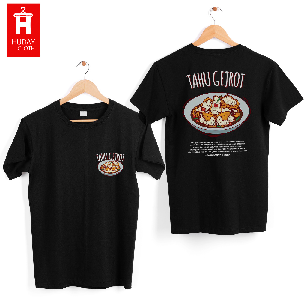 KAOS KLATEN / TAHU GEJROT / MAKANAN INDONESIA / BAJU PRIA / ATASAN COD / INDONESIAN FOOD