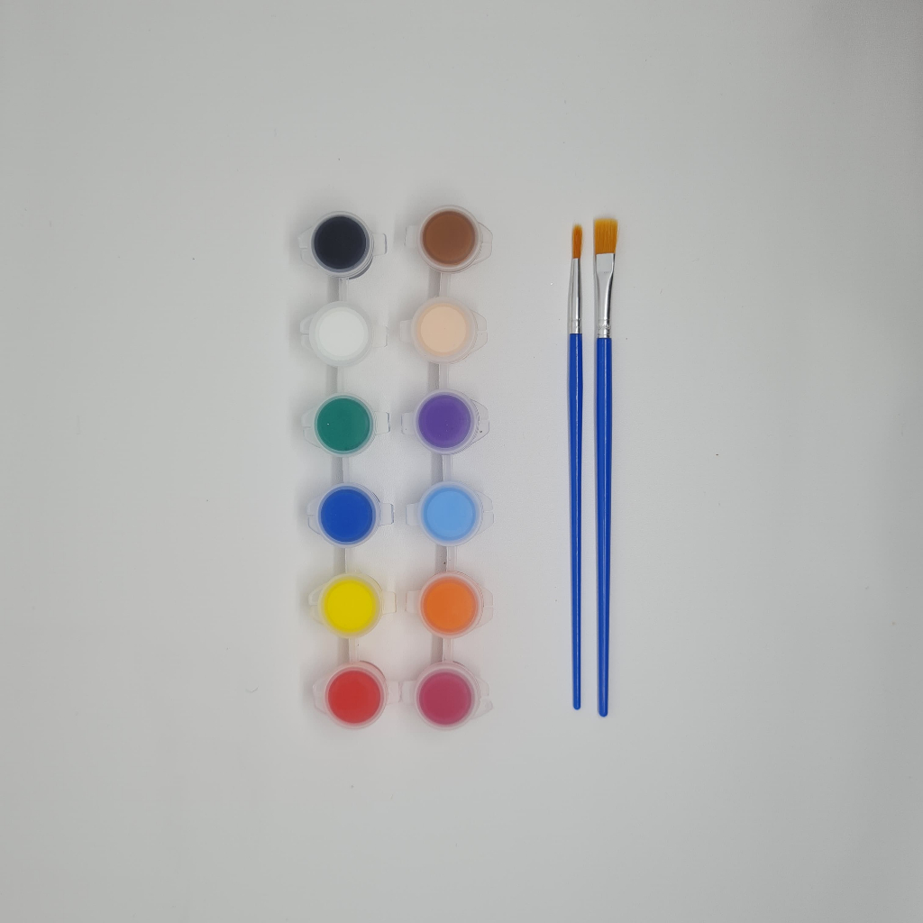 

Paket Cat Lukis Akrilik (Acrylic Paint Set) 6/12 x 3 ml