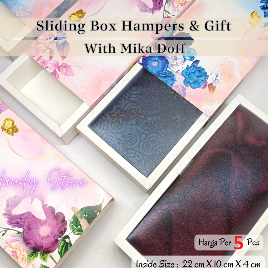 

Super BOX SLIDING MOTIF BESAR 5 Pcs SLIDING BOX KEMASAN GIFT HAMPERS HIJAB PACKAGING