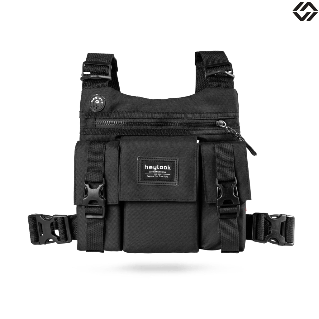 tas Dada Chest Bag Pria Waterproof Anti Air  Outdoor Tactical Rig Bag Adventure Distro Heylook Roger