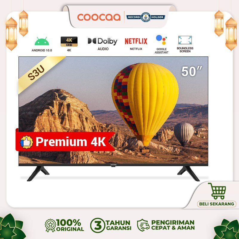 LED TV COOCAA 50 inch ANDROID-Smart TV-4K UHD-Dolby Audio 50S3U