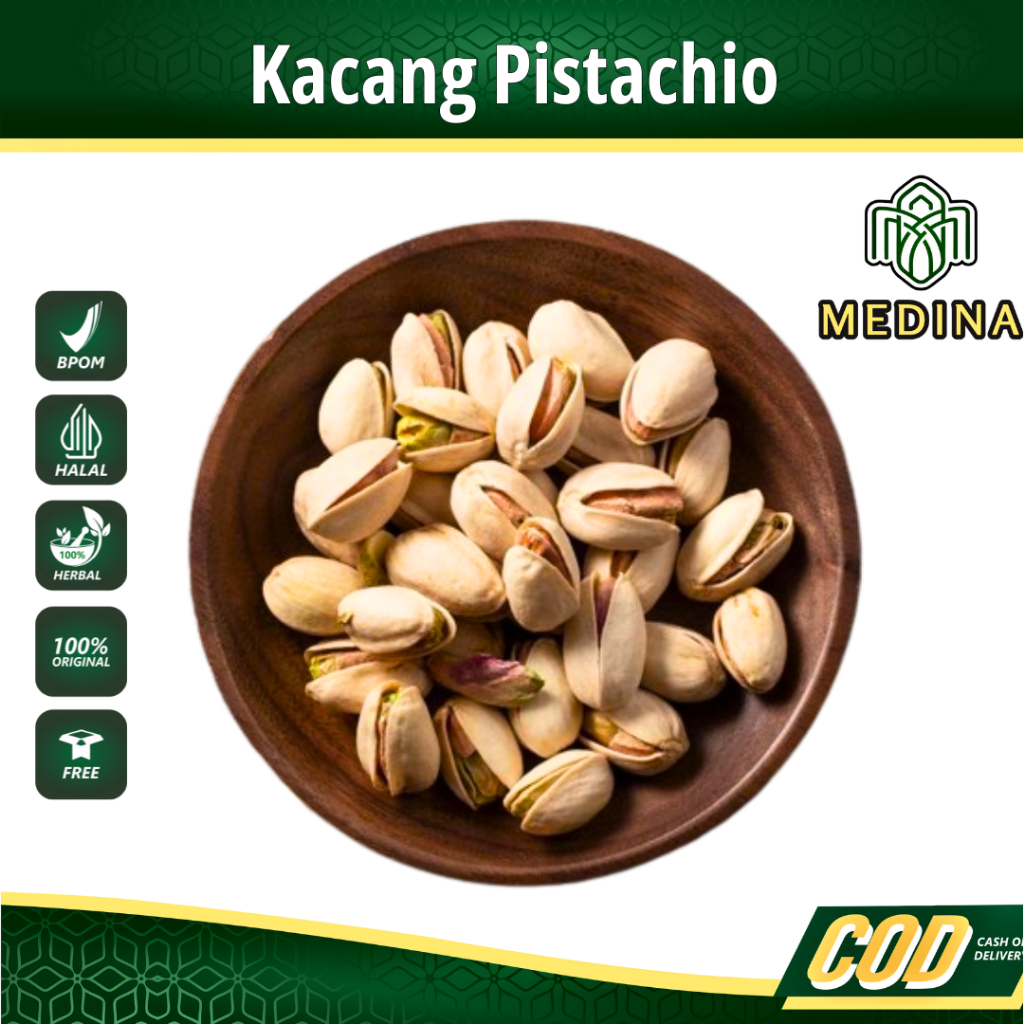 

Kacang Pistachio 500gr 250gr / Kacang Fustuk / Kacang Premium Oleh-Oleh Haji & Umroh