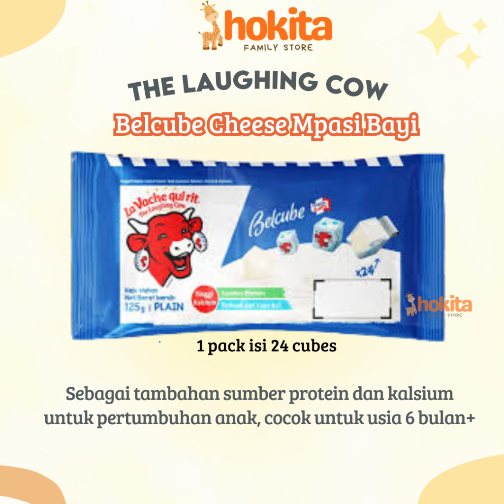 

The Laughing Cow Belcube Cheese / Keju Belcube Mpasi Bayi 24pcs