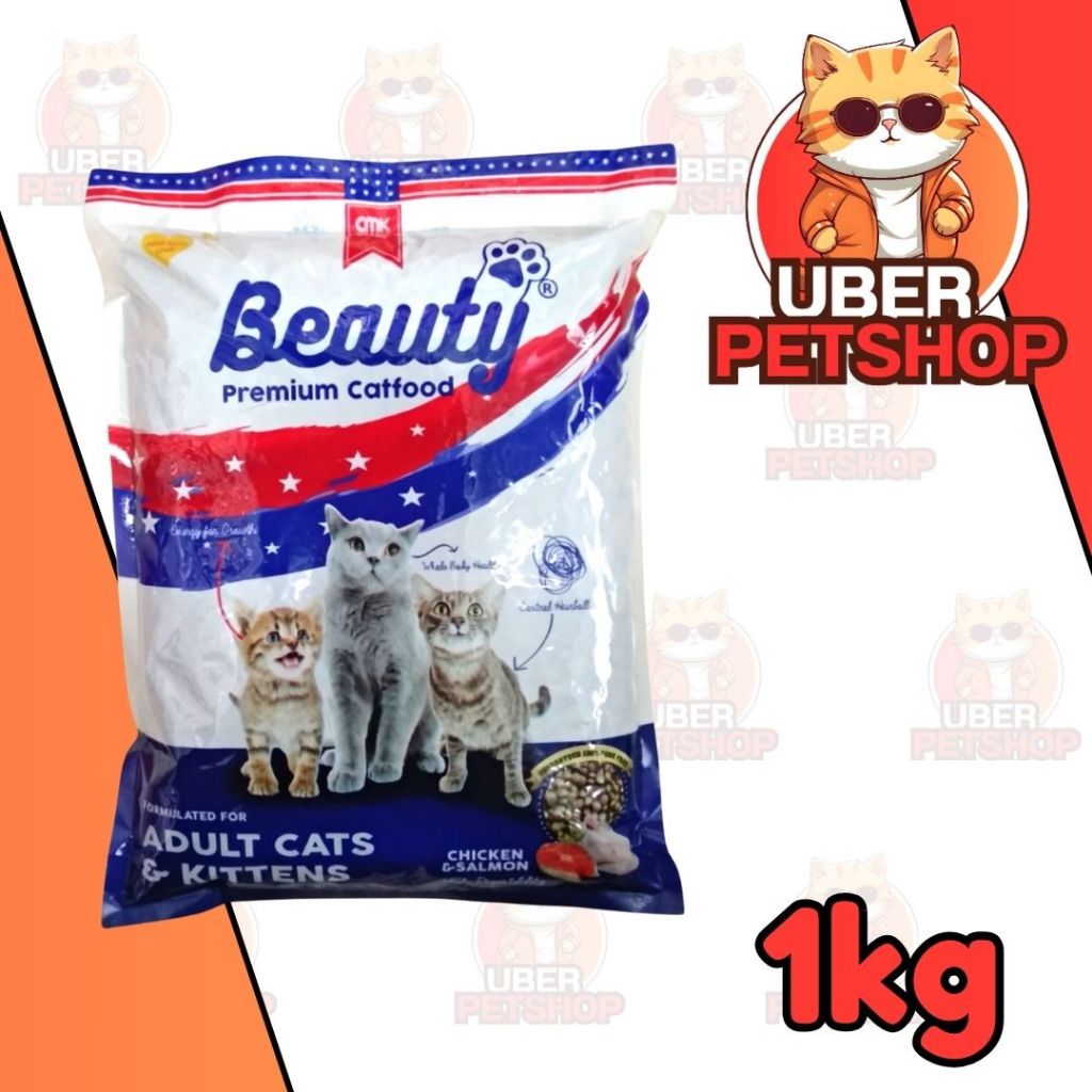 BEAUTY CAT FOOD 1KG adult kitten makanan kucing beauty